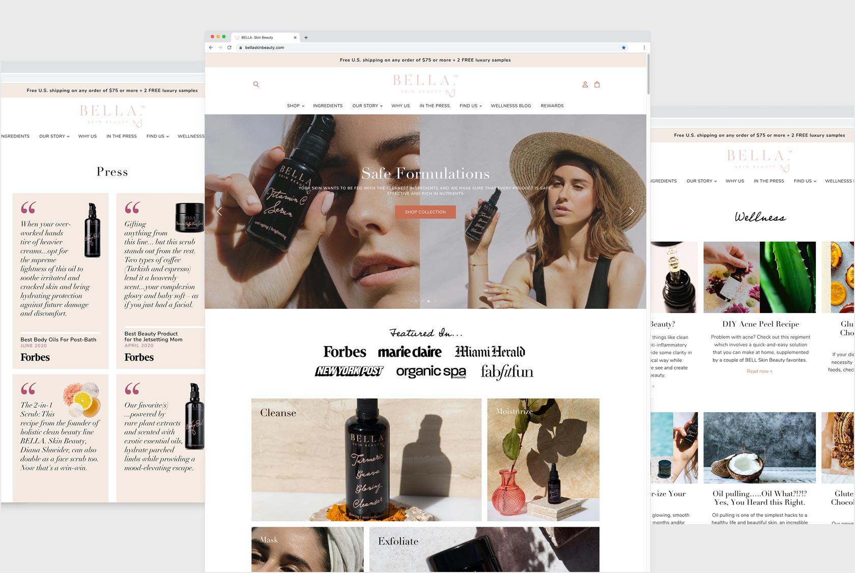 Ecommerce / Shopify website design and SEO for beauty /skincare brand