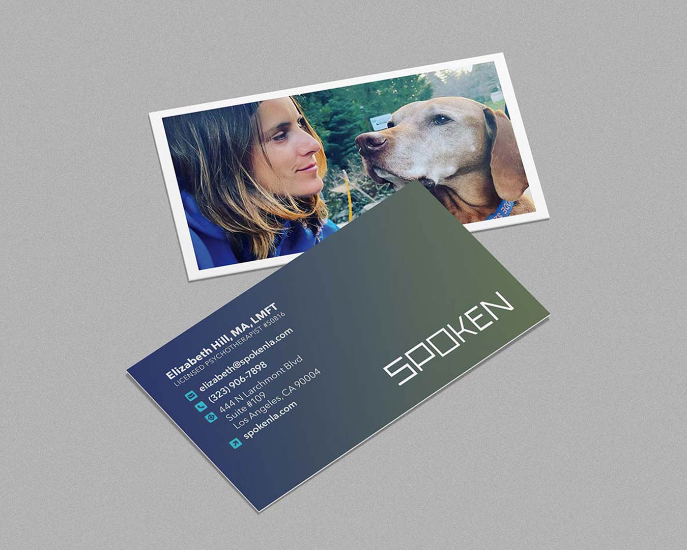 PORTFOLIO IMAGE of representing business card design and branding for a mental health professional, by Tastebuds