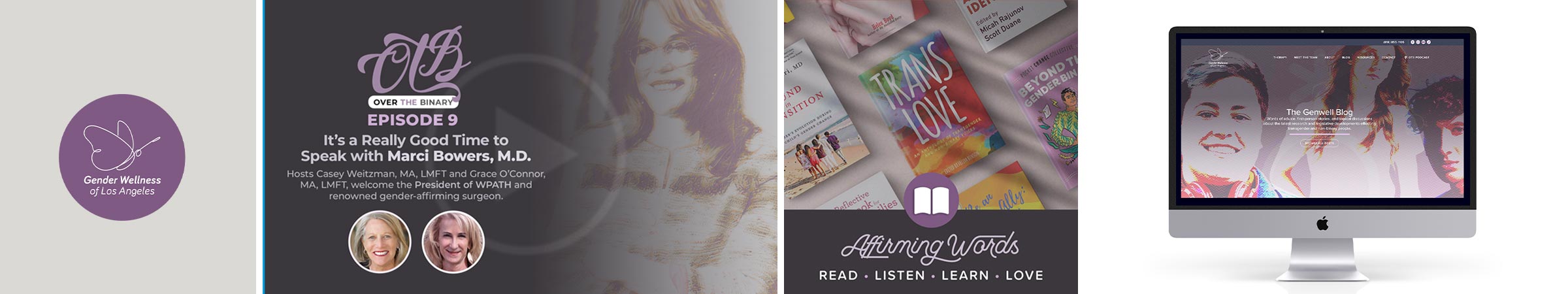 BANNER IMAGE at top of page representing a preview of Design & Digital Marketing work by Tastebuds for a mental health practice, represented in this portfolio highlight